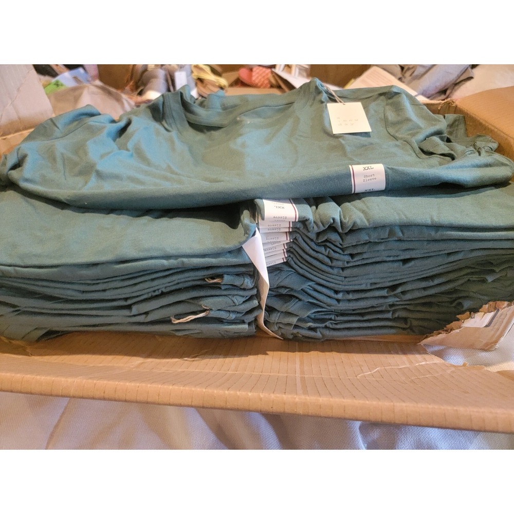 Wholesale lot 48 Women's Slim Fit Short Sleeve T-Shirts A New Day  XXL Teal